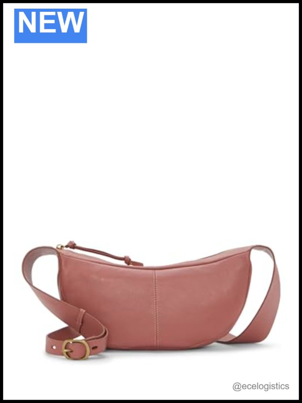 Leather Crossbody Bag with Zipper Closure